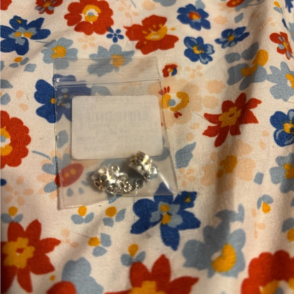 Retired Pandora 14k Hearts Sterling Silver Safety Chain Charm - Picture 2 of 9